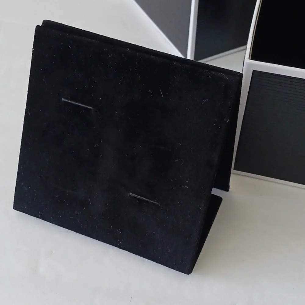 Jewelry Gift Box Bloomingdales Cardboard Black & White Square